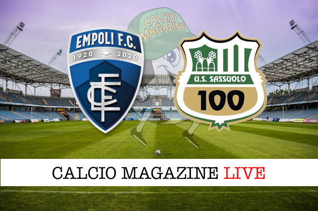 Empoli Sassuolo cronaca diretta live risultato in tempo reale