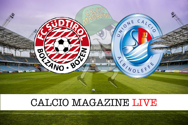 Sudtirol Albinoleffe cronaca diretta live risultato in tempo reale