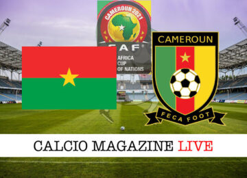 Burkina Faso Camerun cronaca diretta live risultato in tempo reale