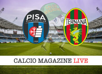 Pisa Ternana cronaca diretta live risultato in tempo reale