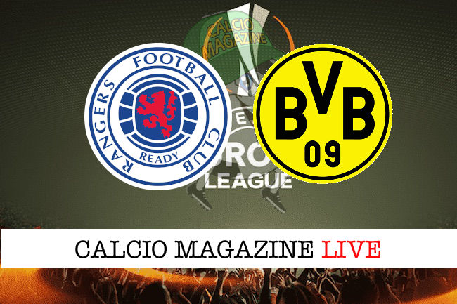 Rangers Borussia Dortmund cronaca diretta live risultato in tempo reale