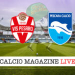 Vis Pesaro Pescara cronaca diretta live risultato in tempo reale