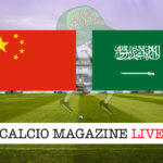 Cina Arabia Saudita cronaca diretta live risultato in campo reale