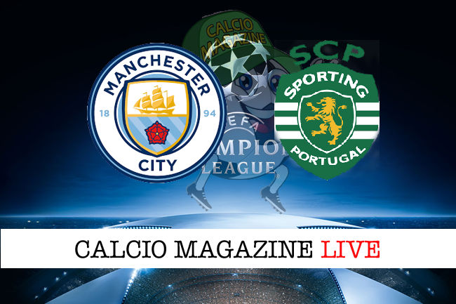 Manchester City Sporting cronaca diretta live risultato in campo reale