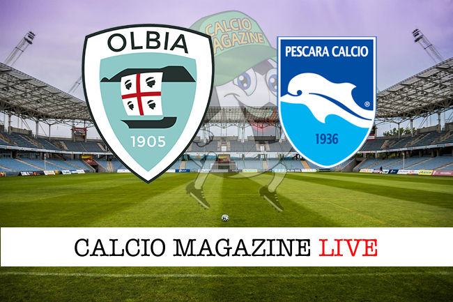 Olbia Pescara cronaca diretta live risultato in campo reale