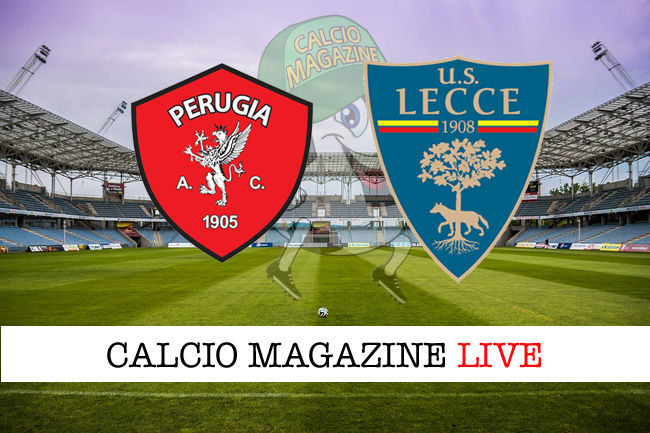 Perugia Lecce cronaca diretta live risultato in campo reale