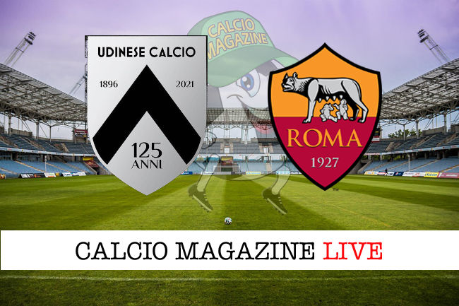 Udinese Roma cronaca diretta live risultato in campo reale