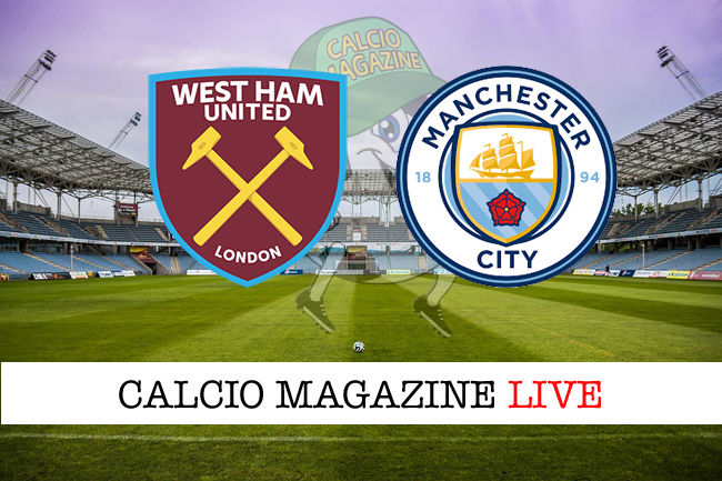 West Ham Manchester City cronaca diretta live risultato in tempo reale