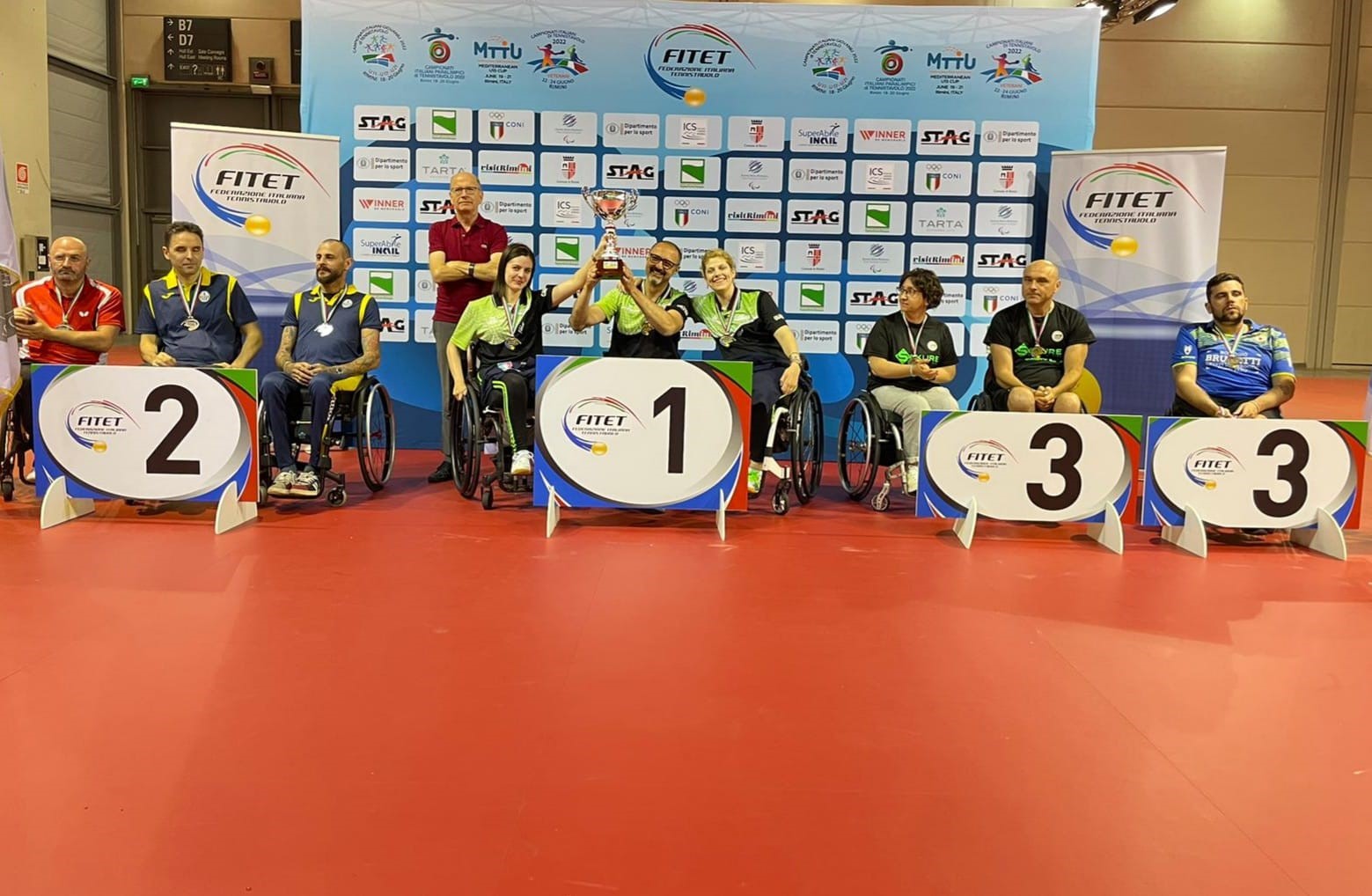 podio campionati paralimpici