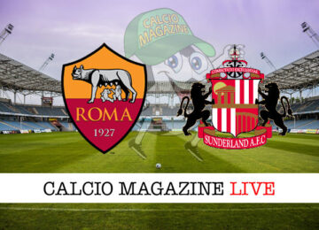 Roma Sunderland cronaca diretta live risultato in tempo reale