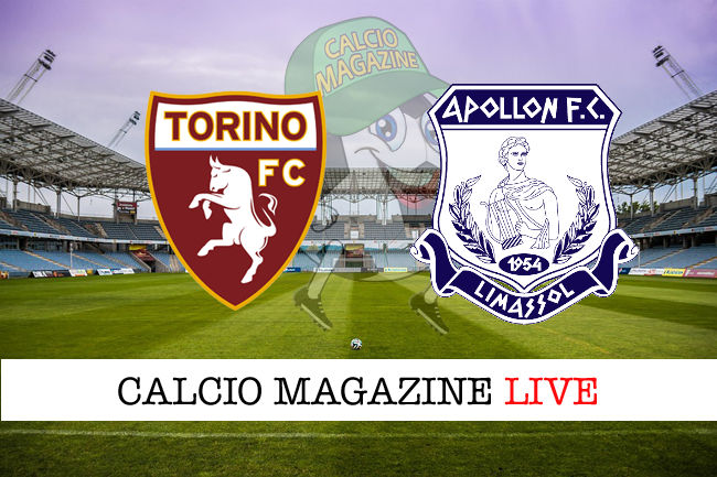 Torino Apollon Limassol cronaca diretta live risultato in tempo reale