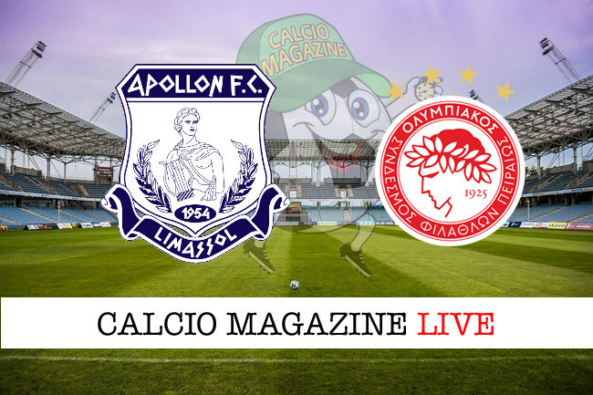 Apollon Limassol Olympiacos cronaca diretta live risultato in tempo reale