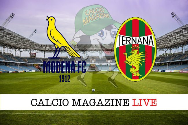 Modena Ternana cronaca diretta live risultato in tempo reale