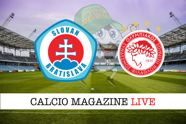 Slovan Bratislava Olympiacos cronaca diretta live risultato in tempo reale