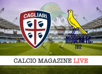 Cagliari Modena cronaca diretta live risultato in tempo reale