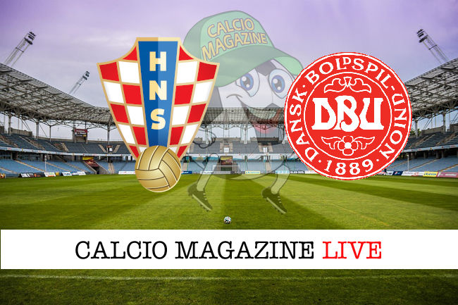 Croazia Danimarca cronaca diretta live risultato in tempo reale