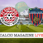 Sudtirol Cosenza cronaca diretta live risultato in tempo reale