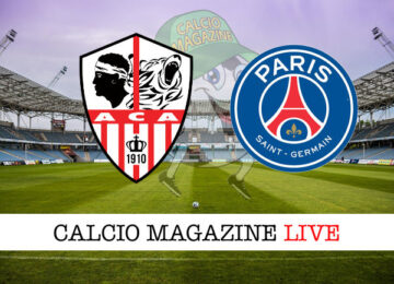 Ajaccio PSG cronaca diretta live risultato in tempo reale