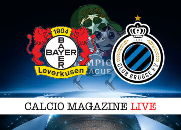 Bayer Leverkusen Club Brugge cronaca diretta live risultato in tempo reale