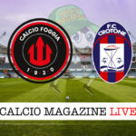 Foggia Crotone cronaca diretta live risultato in tempo reale