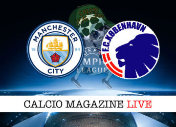 Manchester City Copenaghen cronaca diretta live risultato in tempo reale