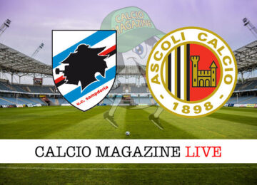 Sampdoria Ascoli cronaca diretta live risultato in tempo reale