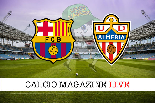 Barcellona Almeria cronaca diretta live risultato in tempo reale