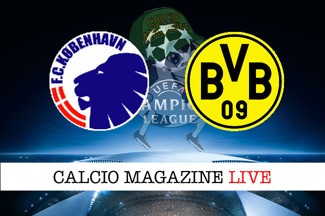 Copenaghen Borussia Dortmund cronaca diretta live risultato in tempo reale