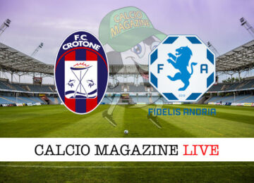 Crotone Fidelis Andria cronaca diretta live risultato in tempo reale