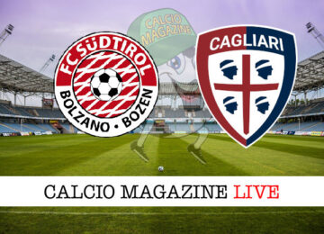 Sudtirol Cagliari cronaca diretta live risultato in tempo reale