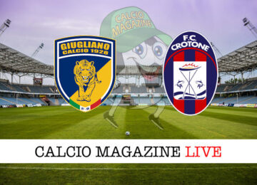 Calcio Giugliano Crotone cronaca diretta live risultato in tempo reale