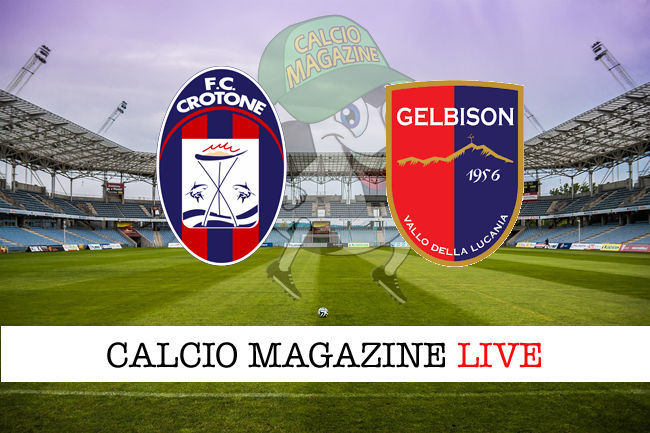 Crotone Gelbison cronaca diretta live risultato in tempo reale