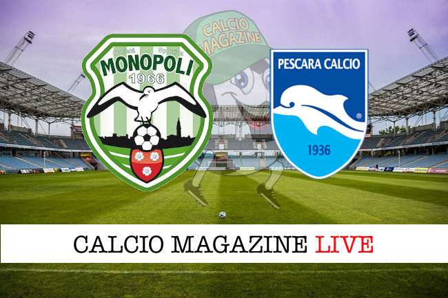 Monopoli Pescara cronaca diretta live risultato in tempo reale