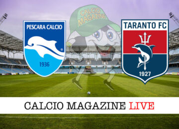 Pescara Taranto cronaca diretta live risultato in tempo reale