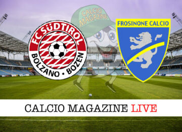 Sudtirol Frosinone cronaca diretta live risultato in tempo reale