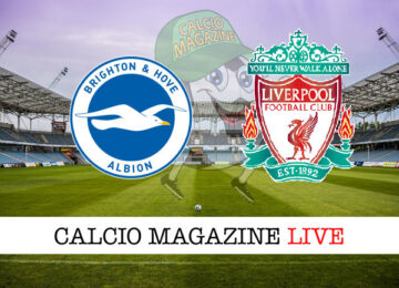 Brighton Liverpool cronaca diretta live risultato in tempo reale