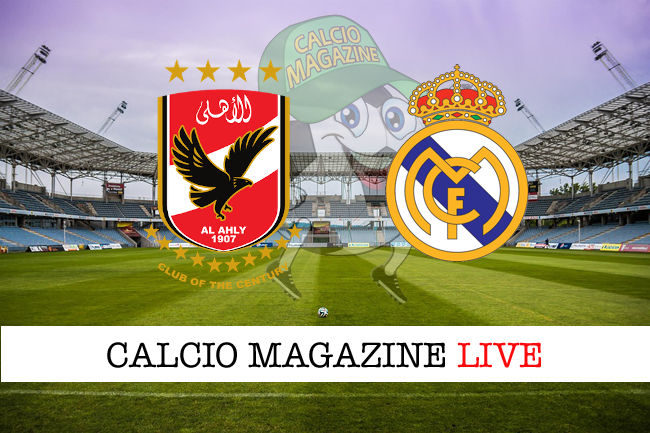 Al Ahly Real Madrid cronaca diretta live risultato in tempo reale