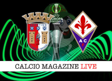 Braga Fiorentina cronaca diretta live risultato in tempo reale