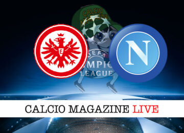Eintracht Francoforte Napoli Champions League cronaca diretta live risultato tempo reale