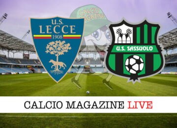 Lecce Sassuolo cronaca diretta live risultato tempo reale