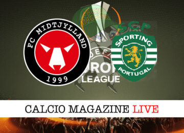 Midtjylland Sporting Lisbona cronaca diretta live risultato tempo reale