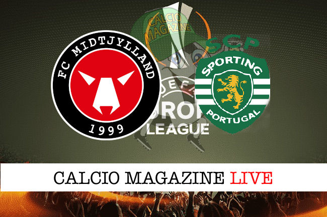 Midtjylland Sporting Lisbona cronaca diretta live risultato tempo reale