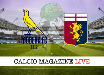 Modena Genoa cronaca diretta live risultato tempo reale