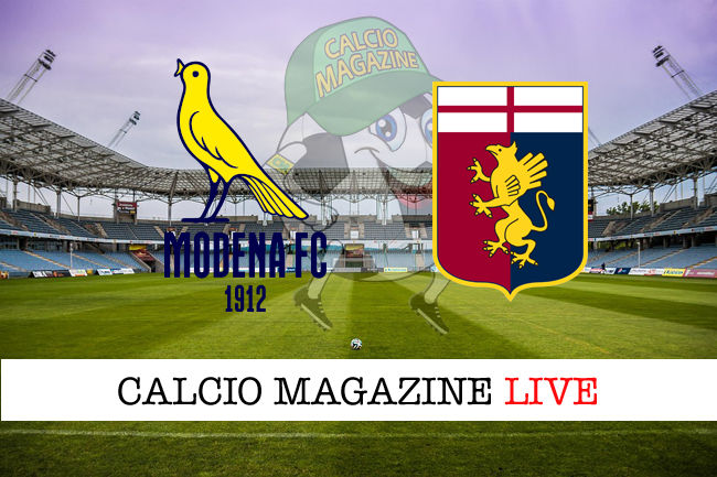 Modena Genoa cronaca diretta live risultato tempo reale