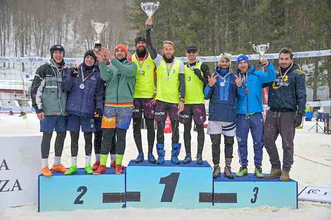 podio snow volley 1° tappa 2023