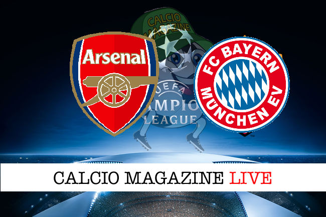Arsenal Bayern Monaco cronaca diretta live risultato in tempo reale