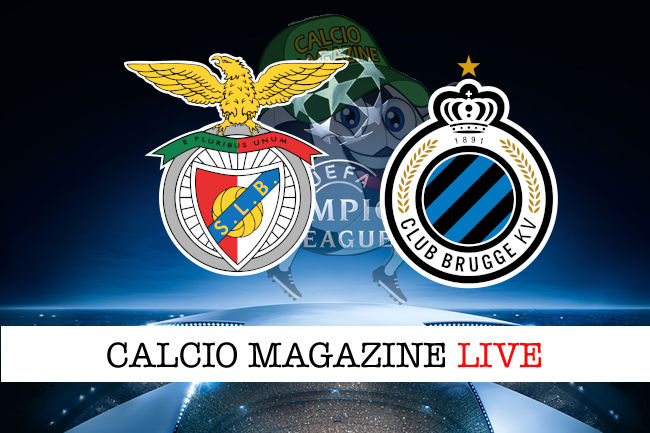 Benfica Club Brugge cronaca diretta live risultato in tempo reale