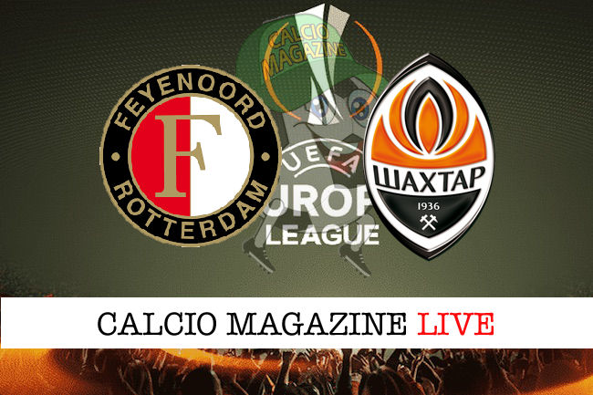 Feyenoord Shakhtar cronaca diretta live risultato in tempo reale