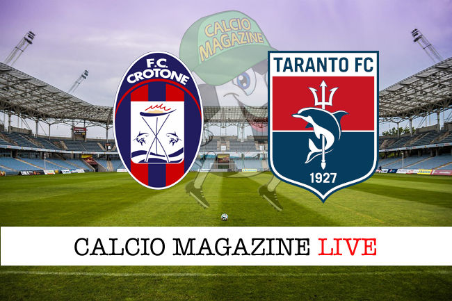 Crotone Taranto cronaca diretta live risultato in tempo reale