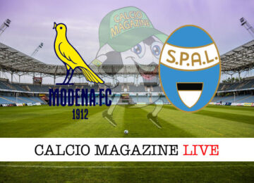 Modena SPAL cronaca diretta live risultato in tempo reale